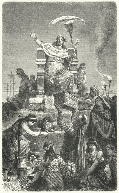 König Krösus auf seinem Scheiterhaufen von Hermann Vogel