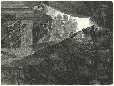 Mithridates VI. von Pontus versucht, Selbstmord durch Gift zu begehen, 63 v. Chr. von Hermann Vogel