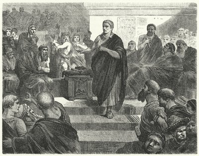 Sulla tritt als Diktator von Rom zurück, 81 v. Chr. von Hermann Vogel