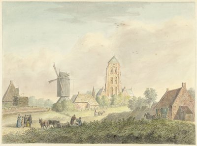 Kirche des Dorfes Westkapelle in Zeeland von Hermanus Petrus Schouten