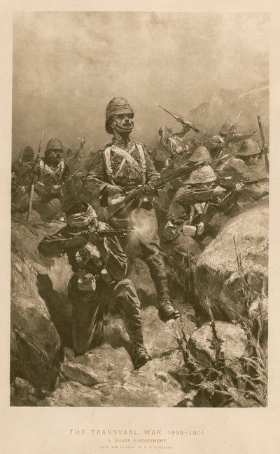 Ein scharfes Gefecht: Schlacht während des Burenkriegs von Hermanus Willem (after) Koekkoek