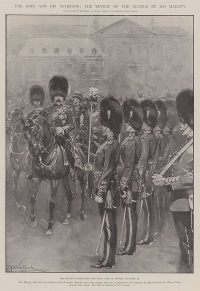 Der König und seine Veteranen, die Überprüfung der Wachen durch Seine Majestät von Hermanus Willem Koekkoek
