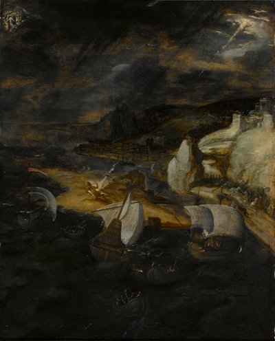 Der Fall des Luzifer von Herri met de (c.1510 p.1550) Bles