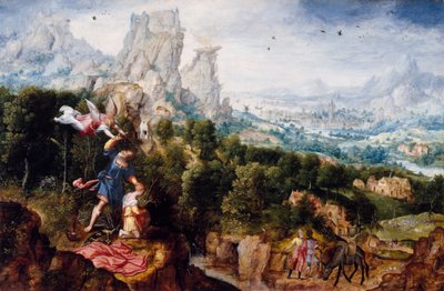 Landschaft mit dem Opfer Isaaks von Herri met de Bles