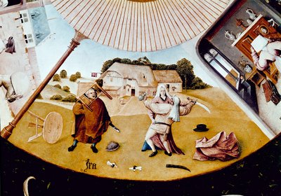 Zorn. Detail der Sieben Todsünden und der Vier Letzten Dinge von Hieronymus Bosch