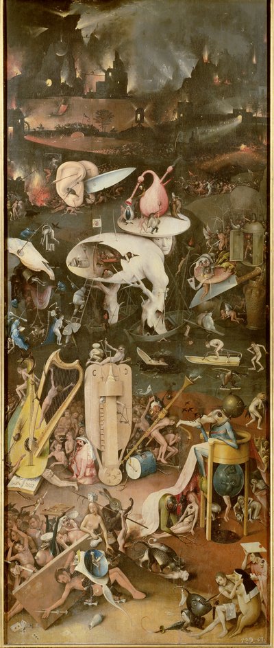 Die Hölle (rechter Flügel des Gartens der Lüste) von Hieronymus Bosch
