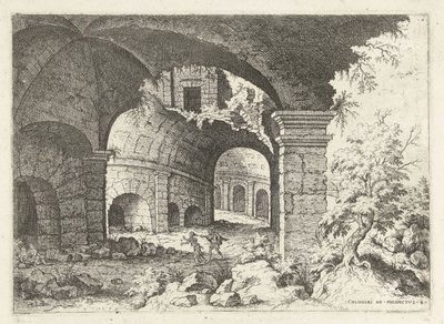 Achtes Bild des Kolosseums in Rom von Hieronymus Cock
