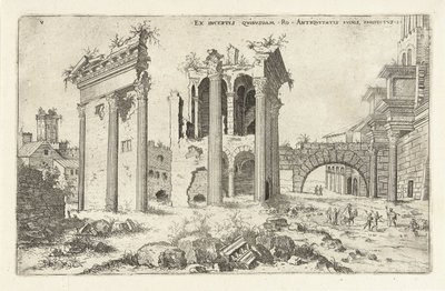 Blick auf das Forum von Nerva von Hieronymus Cock