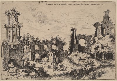 Ruinen auf dem Palatin mit dem Septizonium von Hieronymus Cock