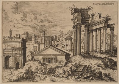 Blick auf das Forum vom Fuße des Kapitols von Hieronymus Cock