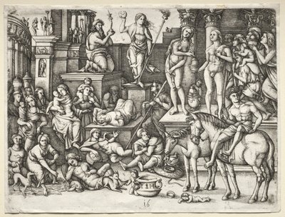 Die Macht der Liebe oder Anbetung der Luna von Hieronymus Hopfer