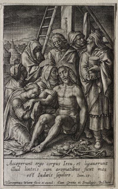 Die Passion: Kreuzabnahme von Hieronymus or Jerome Wierix