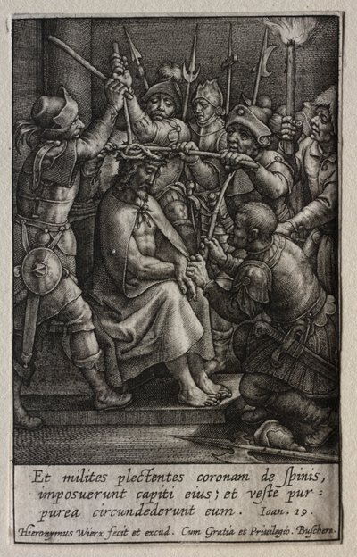 Die Passion: Die Krönung mit Dornen von Hieronymus or Jerome Wierix