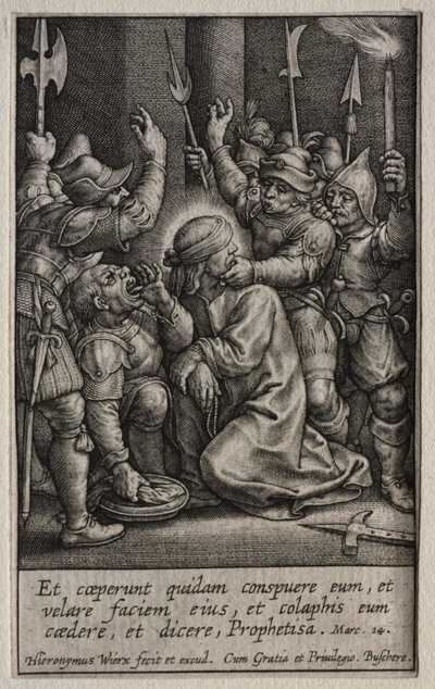 Die Passion: Die Verspottung Christi von Hieronymus or Jerome Wierix
