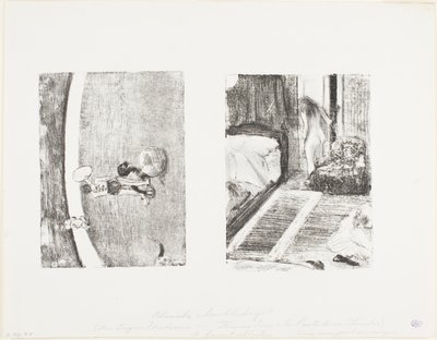 Nackte Frau an der Tür ihres Zimmers von Hilaire Germain Edgar Degas