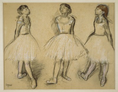 Drei Studien einer Tänzerin in vierter Position von Hilaire Germain Edgar Degas