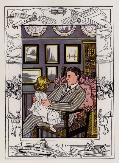 Mary reitet (Farblithografie) von Hilda Broughton