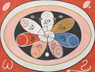Evolution, Nr. 15, Gruppe IV, Die siebenstrahligen Sterne, 1908 von Hilma af Klint