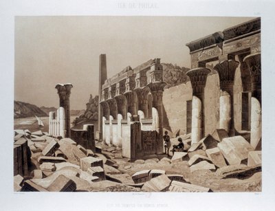 Tempel der Venus Athor, Insel Philae, Ägypten, 1841 von Himely