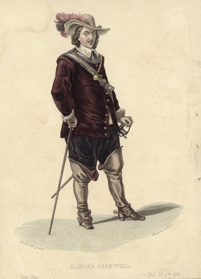 Porträt von Oliver Cromwell von Hippolyte Delaroche