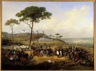 Expedition aus Spanien 1823: Eroberung der Schanzen von Santa Margarita vor der Coruña am 5. Juli von Hippolyte Lecomte