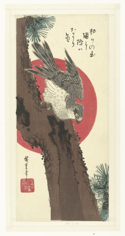 Habicht auf Kiefer von Hiroshige (I) , Utagawa