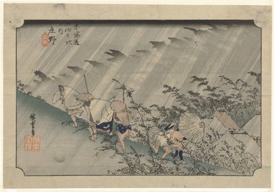 Regensturm in Shono von Hiroshige (I) , Utagawa
