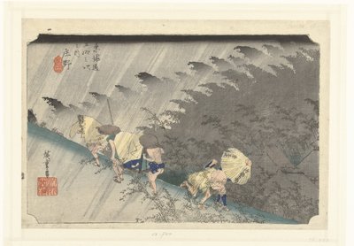 Starkregen in Shono von Hiroshige (I) , Utagawa