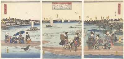 Fähren auf dem Sumida-Fluss von Hiroshige (I) , Utagawa