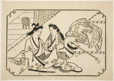 Nach ein wenig Musik, aus einer unbetitelten Serie von 12 erotischen Drucken von Hishikawa Moronobu