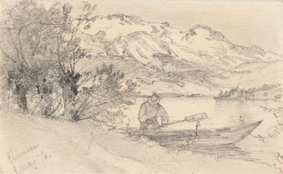Alpenlandschaft vom Chiemsee von Hjalmar Munsterhjelm