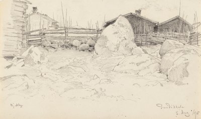 Hütten in Puutikkala von Hjalmar Munsterhjelm
