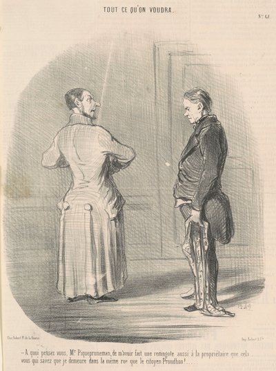 Woran denken Sie, Herr Piquepruneman, mich zu haben ... von Honoré Daumier