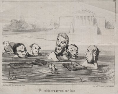 Aktualitäten (Nr. 120): Ein Minister kehrt ins Wasser zurück von Honoré Daumier