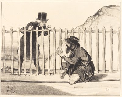 Ah! Nun... der Konvoi... kann sich rühmen, entkommen zu sein... von Honoré Daumier