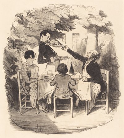 Ah! er ist frisch... aber halt, Junge... von Honoré Daumier