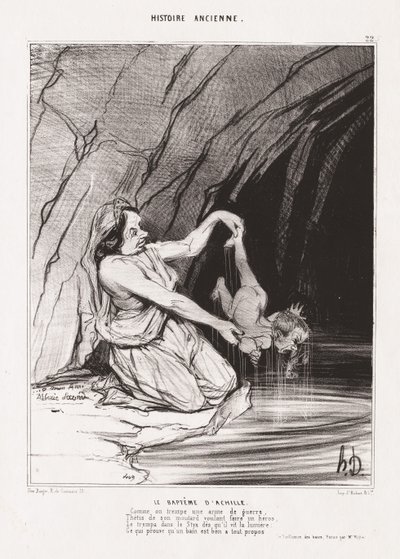 Alte Geschichte: Pl. 22, Die Taufe des Achilles von Honoré Daumier