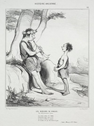 Alte Geschichte, Tafel 48: Die Hirten von Virgil von Honoré Daumier