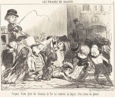 Ansicht eines Bahnhofs von Honoré Daumier