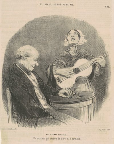 Auf den Champs-Elysées von Honoré Daumier