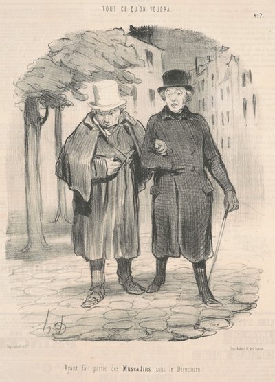 Teil der Muscadins unter dem Direktorium von Honoré Daumier
