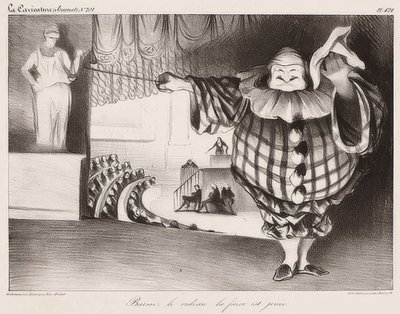Senkt den Vorhang, die Posse ist (aus: La Caricature no. 201, 11.09.1834) von Honoré Daumier
