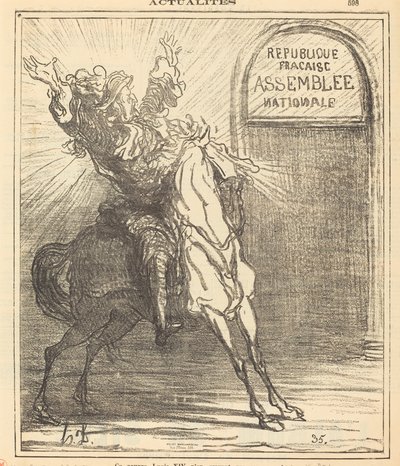 Dieser arme Ludwig XIV. traut seinen Augen nicht von Honoré Daumier