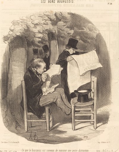 Was der Bürger als eine... Ablenkung bezeichnet von Honoré Daumier