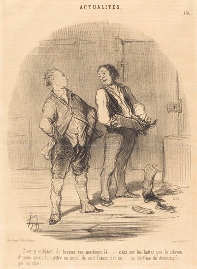 Es ist ärgerlich, diese Maschinen zu bürsten... von Honoré Daumier