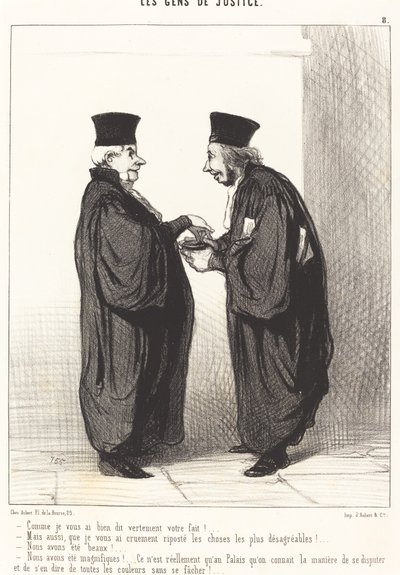 Wie ich Ihnen Ihre Sache scharf gesagt habe! von Honoré Daumier