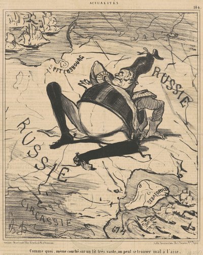 Wie auch immer ... auf einem sehr großen Bett ... von Honoré Daumier