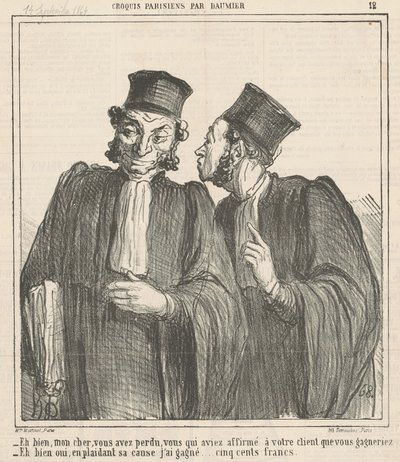 Nun gut, mein Lieber, du hast verloren ... von Honoré Daumier