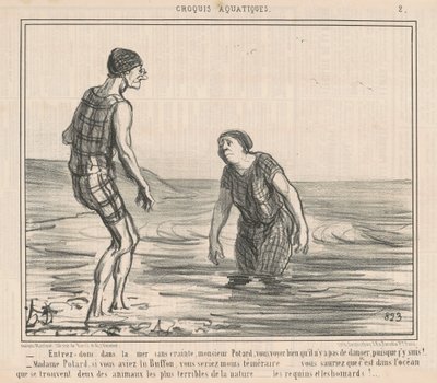 Treten Sie ohne Angst ins Meer ... von Honoré Daumier