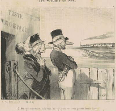Et ... Voila ...Les voyageurs qui nous passent devant le nez! von Honoré Daumier